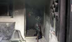  النشرة: اخماد حريق في أحد منازل عبرا