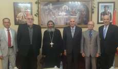 مصطفى حمدان زار رئيس الكنيسة القبطية الأورثوذكسية في لبنان