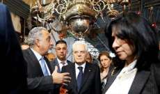 الرئيس الإيطالي يستهل زيارة لفلسطين بالصلاة في كنيسة المهد