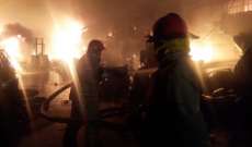 الدفاع المدني: إصابة 3 عمال نتيجة حريق داخل مستودع لتخزين قطع السيارات في مستيتا