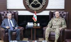 قائد الجيش بحث بالأوضاع العامة مع سفير لبنان بالفاتيكان والمدير الإقليمي للصليب الأحمر الدولي