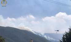 الجيش: 4 من طوافاتنا تعمل على اخماد الحرائق التي اندلعت في جبل اكروم بعكار