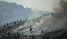إجلاء آلاف المواطنين فى كولومبيا البريطاني بسبب حرائق الغابات