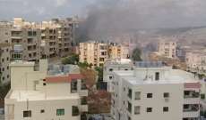 حريق كبير خلف مستشفى الشيخ راغب حرب في تول 