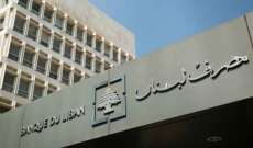 مصرف لبنان: حجم التداول على منصة 