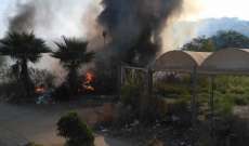 اخماد حريق في ميني ماركت في حي الزهور وآخر بالقرب من دوار العربي في صيدا