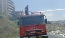  الدفاع المدني أخمد حريقا في بلدة بيت الحاج العكارية