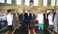 وزير الصحة الإيراني يزور ممثلية الهلال الأحمرالإيراني ومستشفى راغب حرب