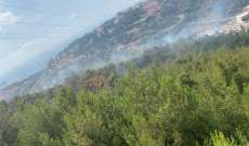 الدفاع المدني: السيطرة على النيران بأحراج رومية واستمرار عمليات تبريد رقعة الحريق منعا من تجدده