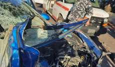 الدفاع المدني: جريحتان جراء حادث سير بين سيارتين على طريق عام غرفين- جبيل