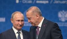 الكرملين: بوتين وأردوغان ناقشا هاتفيًا ضمانات أمن روسيا وقضايا التسوية في سوريا وليبيا
