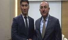 وزير الخارجية التركية بحث مع نظيره القرغيزي بالعلاقات الثنائية