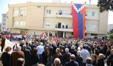 الأحزاب الأرمنية أحيت ذكرى مجازر سومغيت في كنيسة مار نيشان