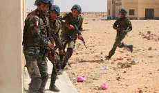 مقتل 11 مسلحاً في تبادل لإطلاق النار مع قوات الأمن المصرية شمال سيناء 
