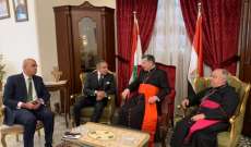 مساعد وزير خارجية مصر التقى الراعي: جاهزون لمساعدة لبنان وقت الحاجة ونسعى لنهوضه من الكبوة