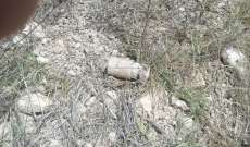النشرة:العثور على قنبلة عنقودية من مخلفات حرب تموز في كفرصير واستدعاء خبير عسكري