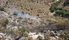 الدفاع المدني أخمد حريقا اندلع في منطقة العريض ببلدة يحمر