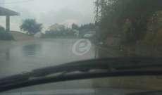 النشرة: هطول الامطار بغزارة لأول مرة هذه السنة في مدينة زحلة