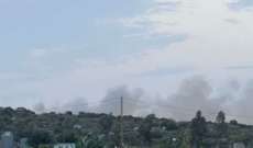 إصابة مدنيّ بغارة إسرائيلية على طريق عيترون بنت جبيل وقصف مدفعي قرب فرق حاولت إطفاء حريق برميش