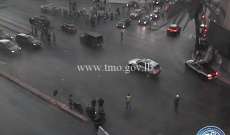 التحكم المروري: تجمع عدد من المحتجين على تقاطع برج الغزال