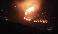 النشرة: حريق كبير بين بلدة برقايل ووادي الجاموس والدفاع المدني يعمل على إخماده