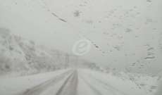 الطرقات الجبلية المقطوعة بسبب الثلوج صباح اليوم