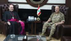 قائد الجيش بحث بالأوضاع في لبنان مع وينسلاند والسفيريَن البابوي والفرنسي