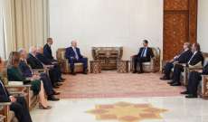 الأسد بحث مع رئيس جمهورية أبخازيا مجالات التعاون الثنائي وآفاق تطويره والعمل المشترك