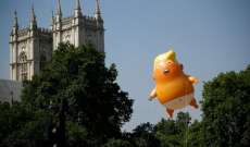 متحف لندن يعتزم عرض بالون ضخم يسخر من ترامب استخدمه متظاهرون ببريطانيا عام 2019
