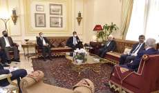 بري استقبل الوفد الوزاري العراقي والسفير التونسي والنائب منصور