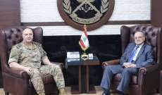 قائد الجيش التقى الامين العام للمجلس الأعلى السوري اللبناني