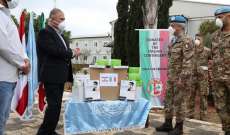 اليونيفيل قدمت لبلدية علما الشعب معدات طبية ومستلزمات وقاية من كورونا