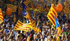 تظاهرة ببرشلونة احتجاجا على استمرار اعتقال 9 انفصاليين كتالونيين 