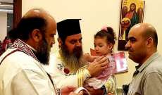 المتروبوليت منصور يترأس قداساً بكاتدرائية الروم الأرثوذكس برحبة بحضور عائلة الطفلة ايللا طنوس