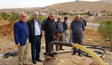 مصلحة مياه بعلبك دشنت بئرا في بلدة النصر تولت الريجي حفره