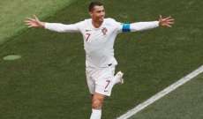 رأسية رونالدو تمنح الفوز الاول للبرتغال و المغرب خارج البطولة