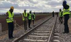 النقل السورية شرعت بمد سكة حديدية تربط محطة القدم ومدينة المعارض الجديدة