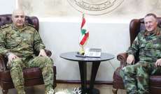 قائد الجيش استقبل قائد قوات "اليونفيل" بزيارة وداعية وسفيرة لبنان في تشيلي