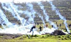 إصابة 20 متظاهرا فلسطينيا بالرصاص وقنابل الغاز شرقي غزة