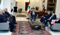 الرئيس عون استقبل وفدا من المجلس الأرثوذكسي اللبناني برئاسة الأبيض 