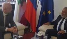 عميد الخارجية بالقومي عرض الأوضاع العامة مع سفير سلوفاكيا في بيروت