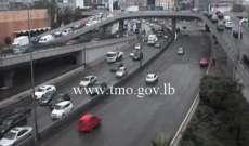التحكم المروري للنشرة: حركة السير طبيعية داخل بيروت وكثيفة عند مدخليها الشمالي والجنوبي