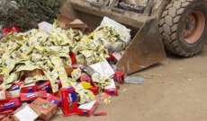 شرطة بلدية طرابلس ضبطت مواد غذائية منتهية الصلاحية وأتلفتها