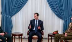 الأسد مستقبلا وفدا عسكريا إيرانيا عراقيا: العلاقة التي تجمع سوريا بإيران والعراق متينة
