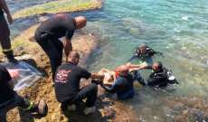  انتشال جثة الشاب السوري الذي غرق امس على شاطىء جبيل 