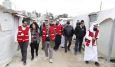 الهلال الأحمر القطري نظم قافلة إغاثية لمخيمات اللاجئين السوريين في لبنان