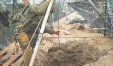 أعمال صب إسمنت للجيش الاسرائيلي بمكان حفر الانفاق مقابل بوابة فاطمة استمرت حتى الفجر
