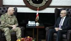 قائد الجيش التقى أمين عام المجلس الأعلى السوري- اللبناني ورئيس بلدية حاصبيا