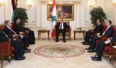 الرئيس عون استقبل مطران بغداد والكويت غطاس هزيم في قصر البيان