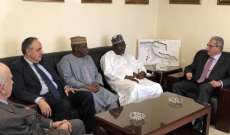 الخازن التقى سفير  نيجيريا وبحثا العلاقات بين البلدين 